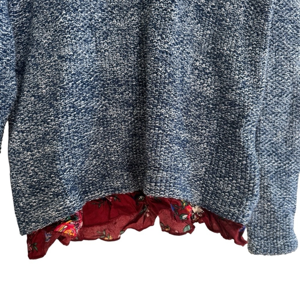 Hanna Andersson 130 Heather Blue Knit Sweater Pullover girls Size 6 - Picture 2 of 7